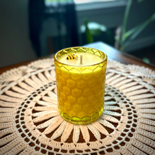 Sage + Citrus Scented Candle in Honey Comb Jar | 10oz