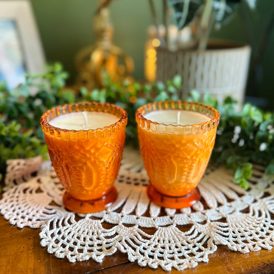 Orange Sherbet Scented Candles | Set of 2