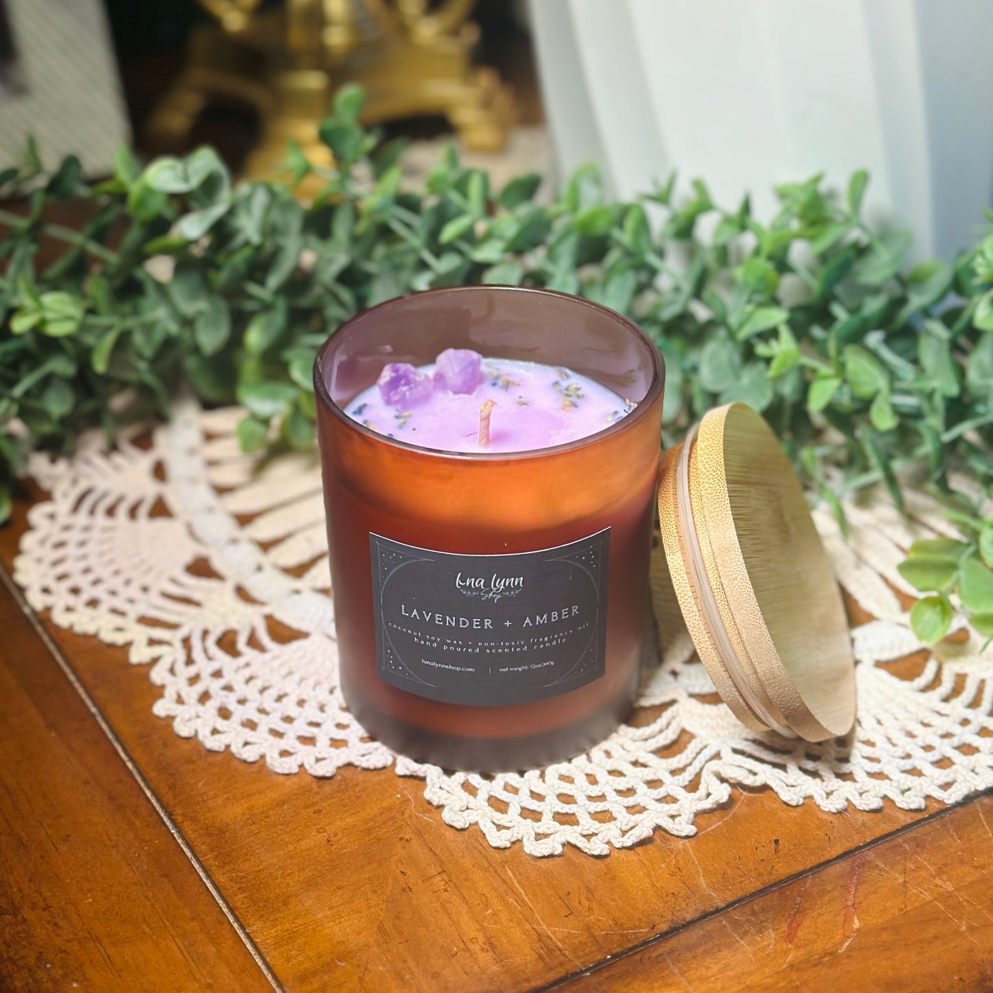 Lavender + Amber | 12oz Scented Candle