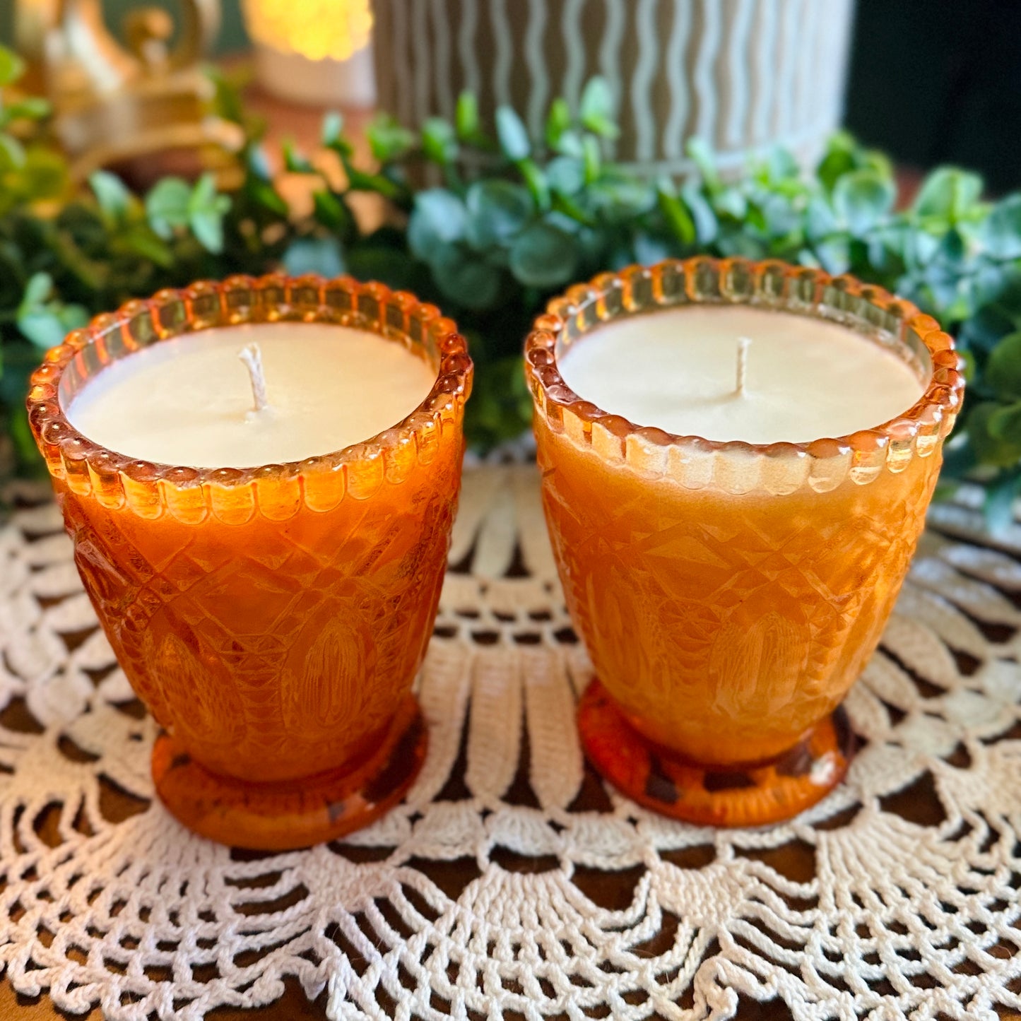 Orange Sherbet Scented Candles | Set of 2