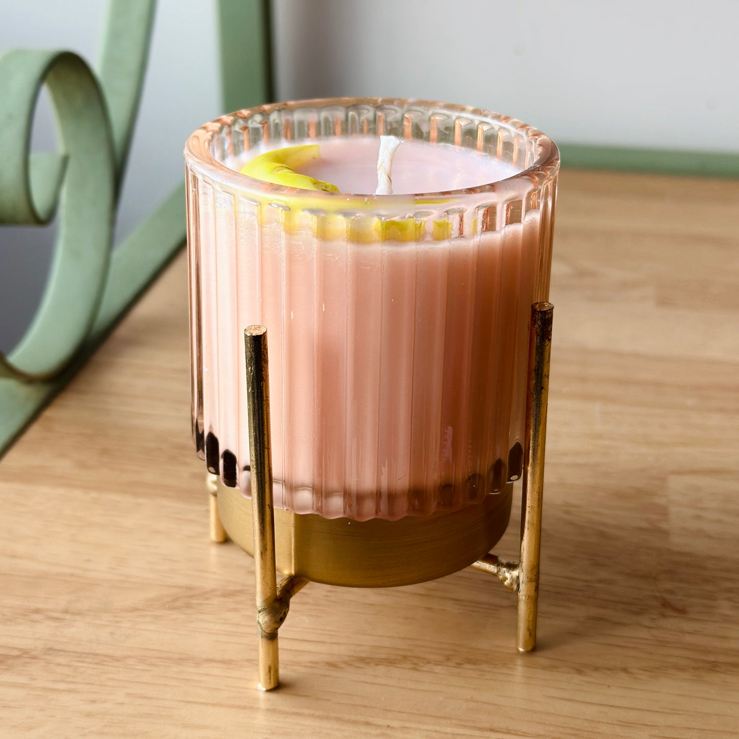 Cherry Blossom Candle with Gold Stand | 6oz