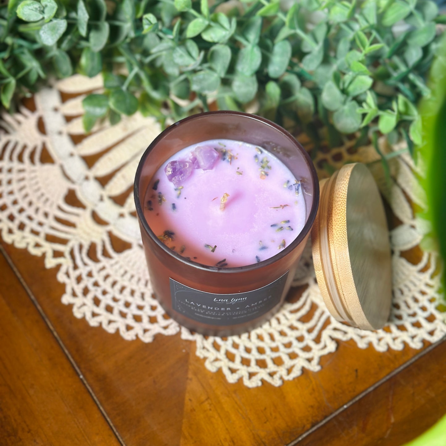 Lavender + Amber | 12oz Scented Candle